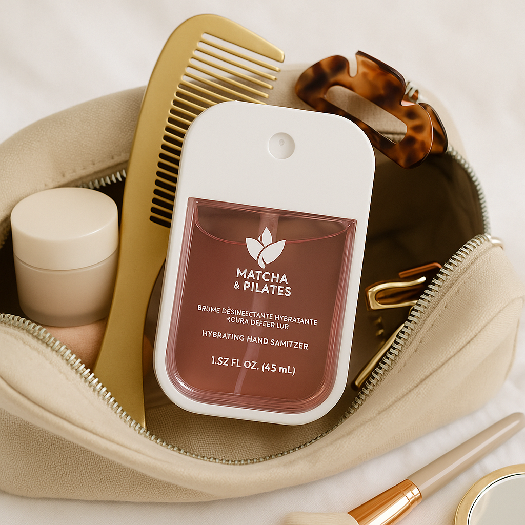 Brume Désinfectante Hydratante – Fleur de Cerisier | Matcha & Pilates (45 mL)