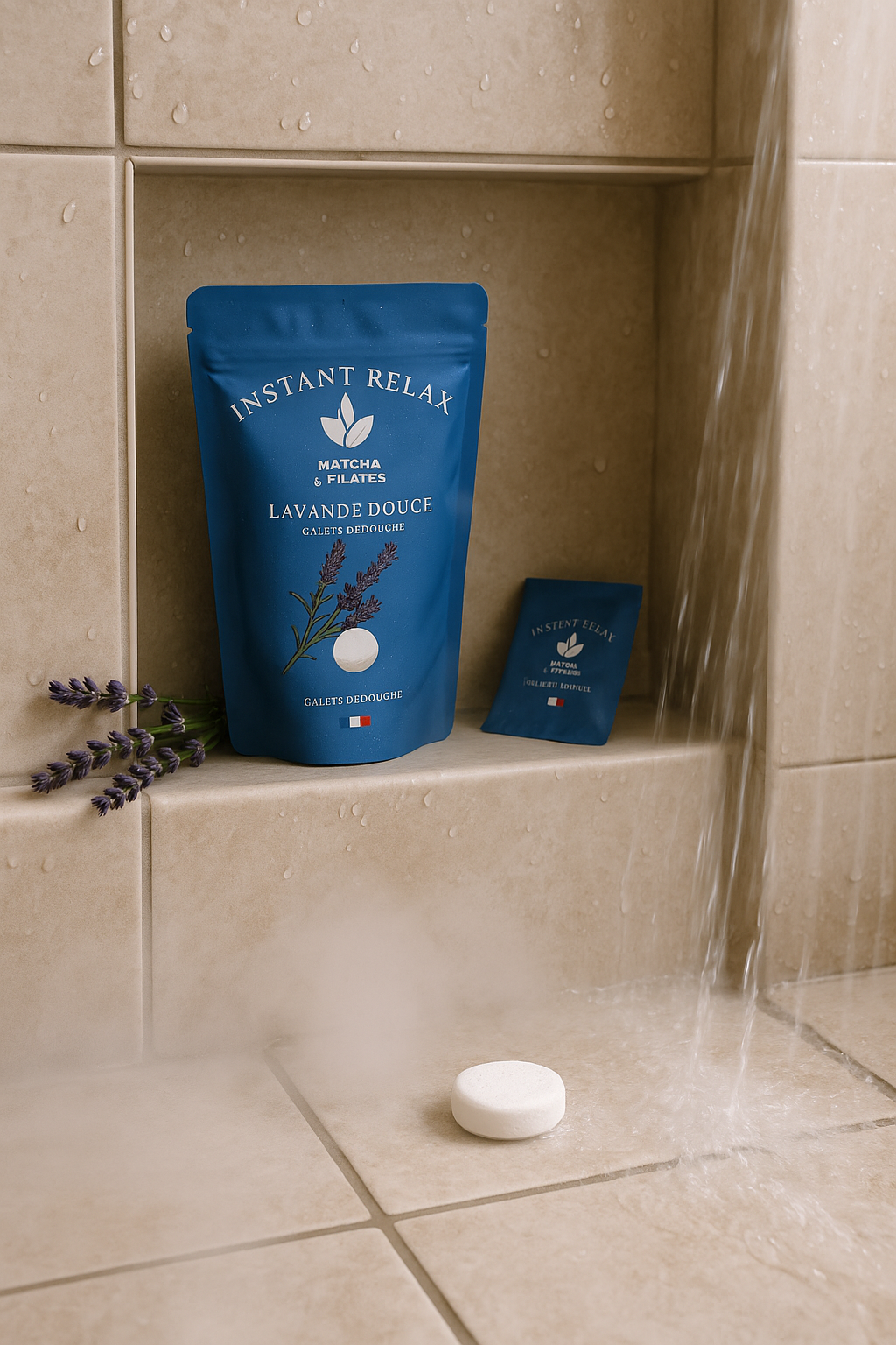 Matcha & Pilates Instant Relax | Galets de douche lavande