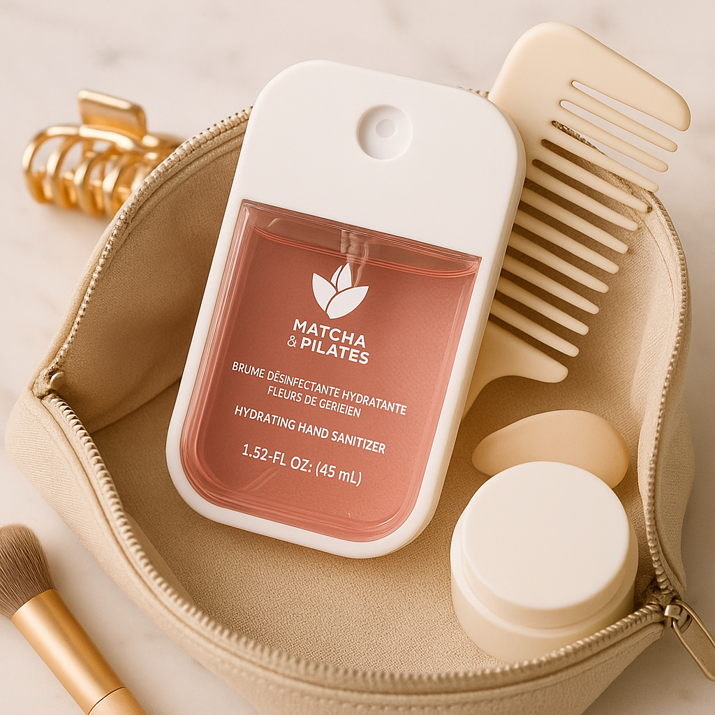 Brume Désinfectante Hydratante – Fleur de Cerisier | Matcha & Pilates (45 mL)