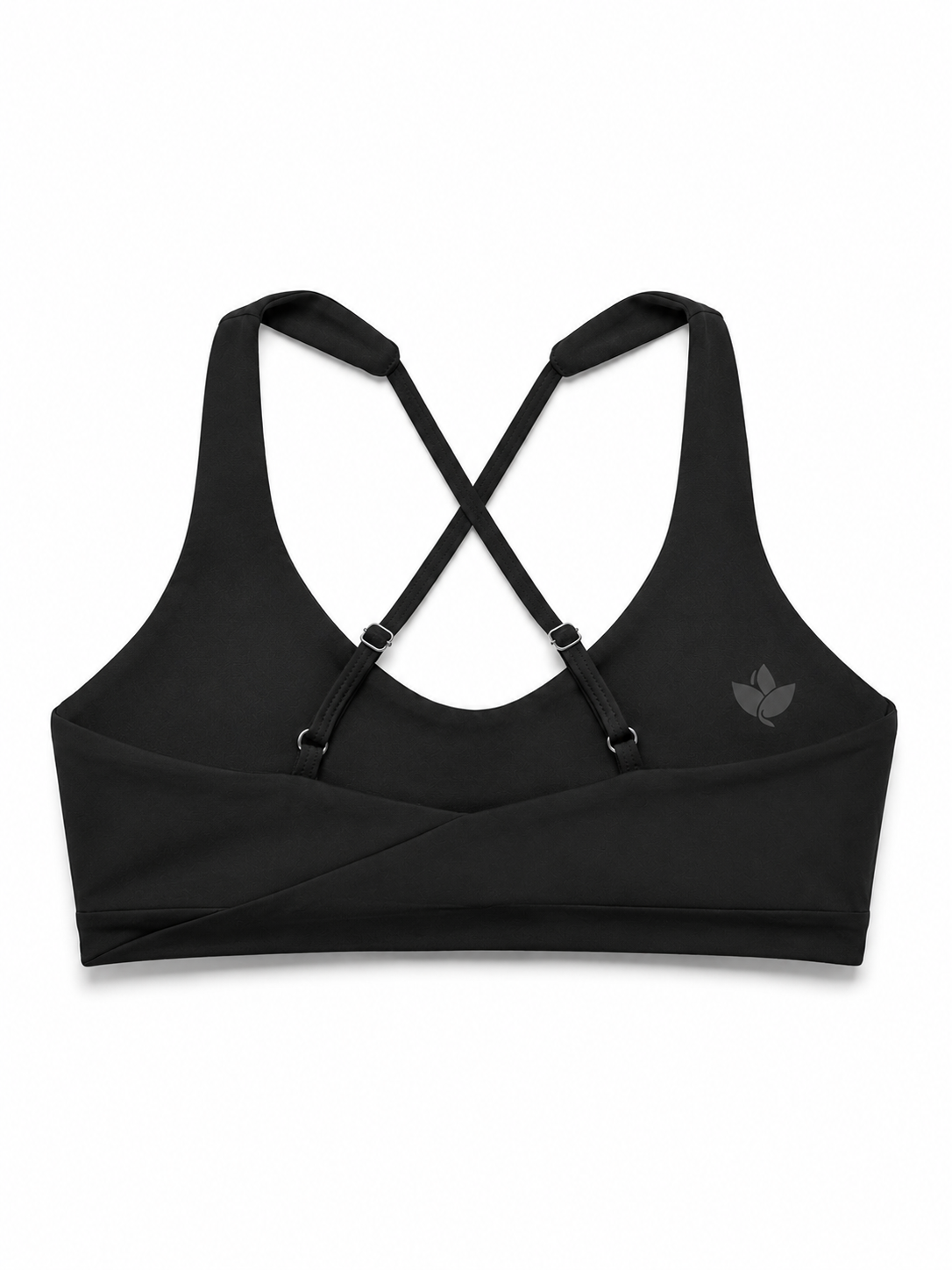 Brassière Pilates noire gainante anti-transpirante