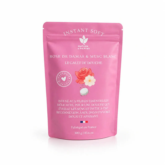 Galet de douche Rose de Damas & musc blanc | Instant Soft