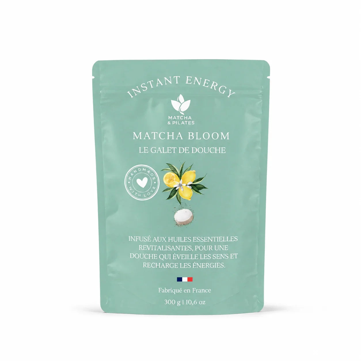 Matcha Bloom | Galets de Douche Thé Vert & Citron (Artisanal France)
