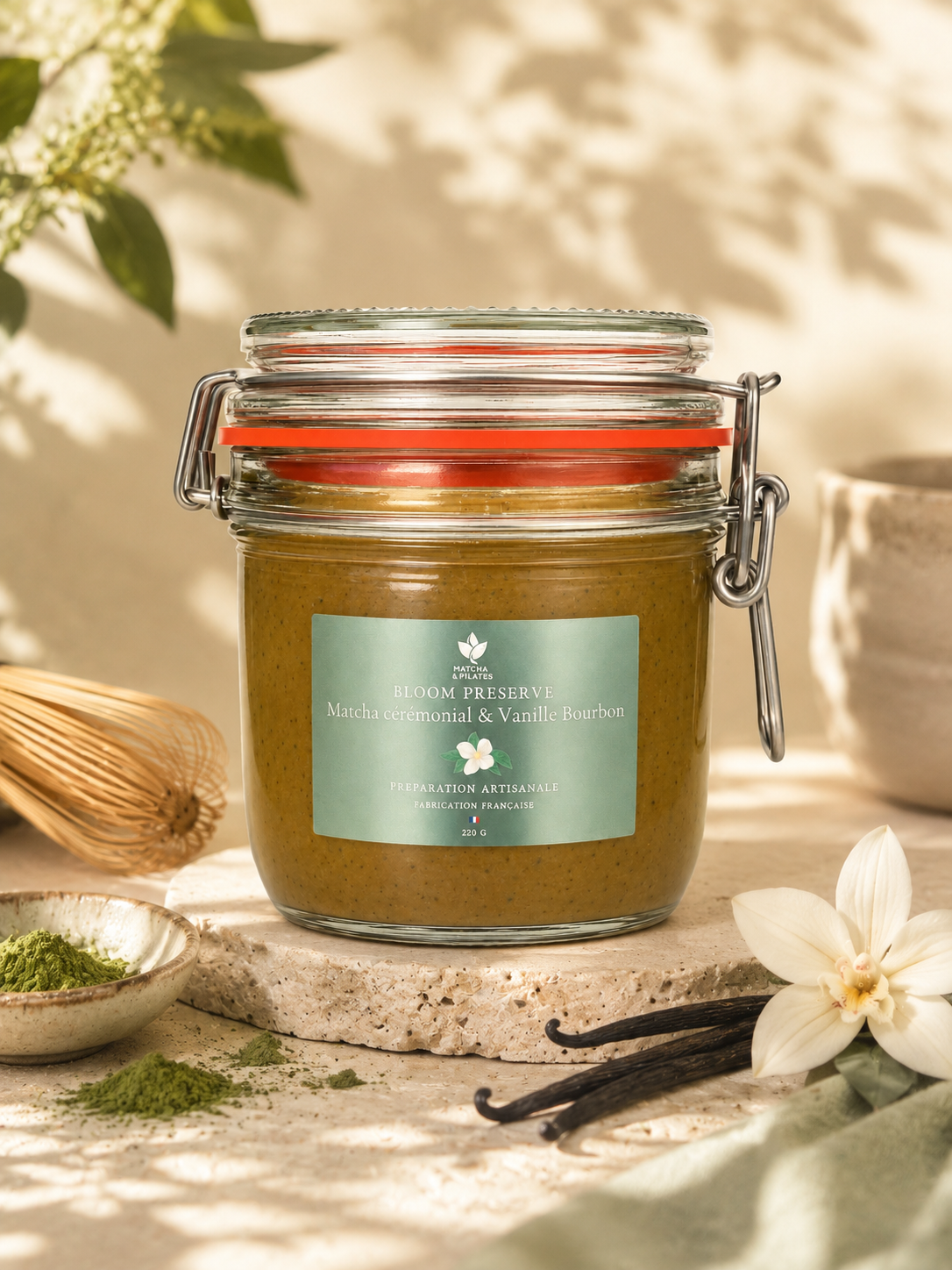 Bloom Preserve Matcha Cérémonial & Vanille Bourbon – 250 g