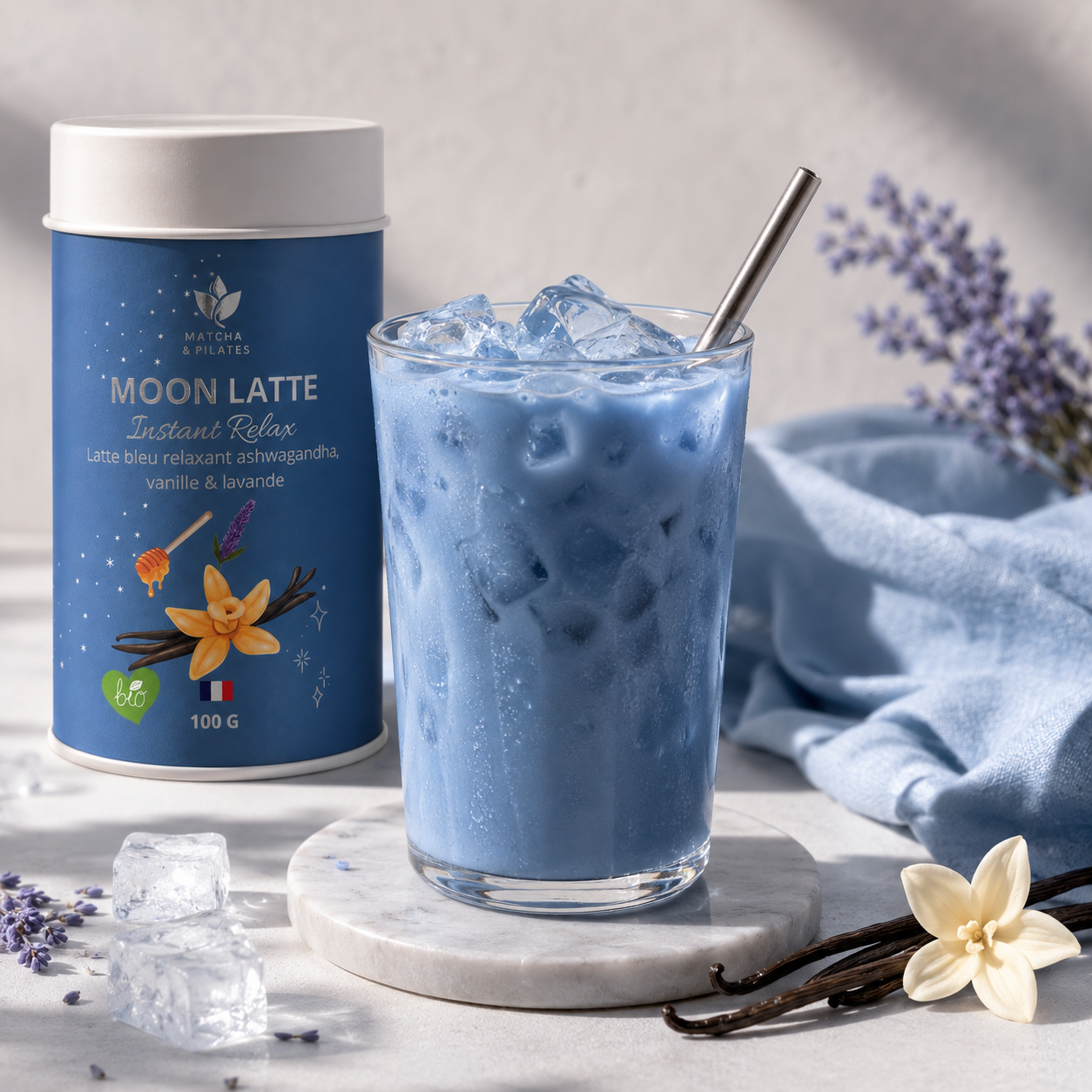 Moon Latte Bleu Instant Relax | Matcha & Pilates