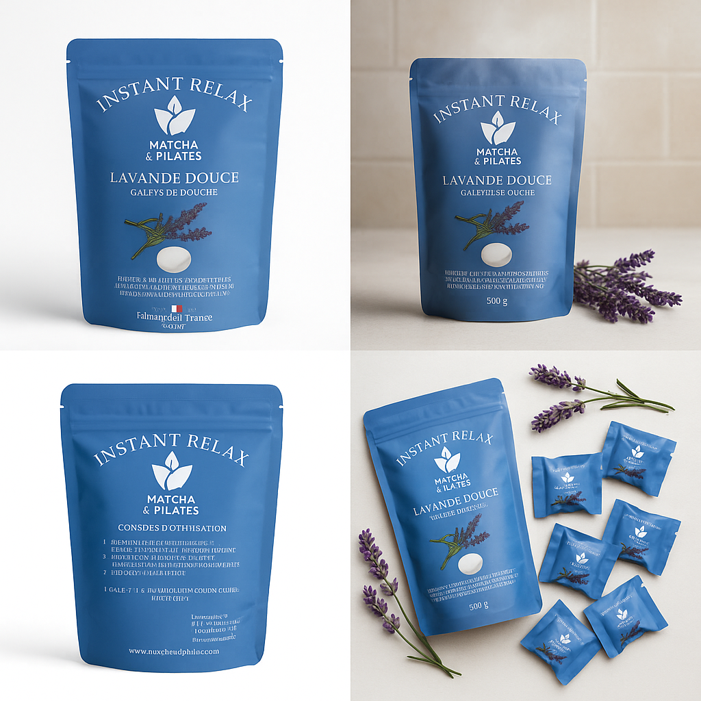 Matcha & Pilates Instant Relax | Galets de douche lavande