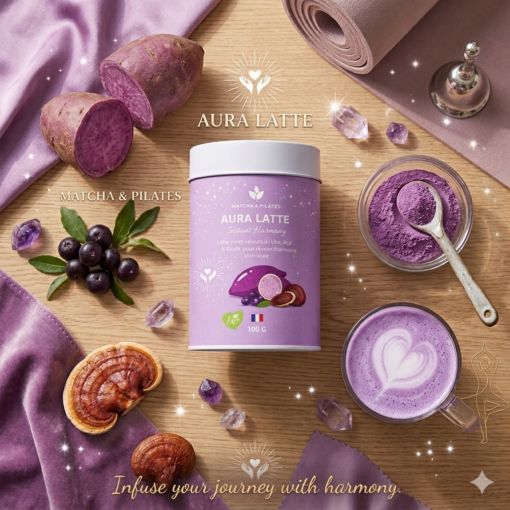 AURA LATTE | Latte violet açaï reishi – Instant Harmony