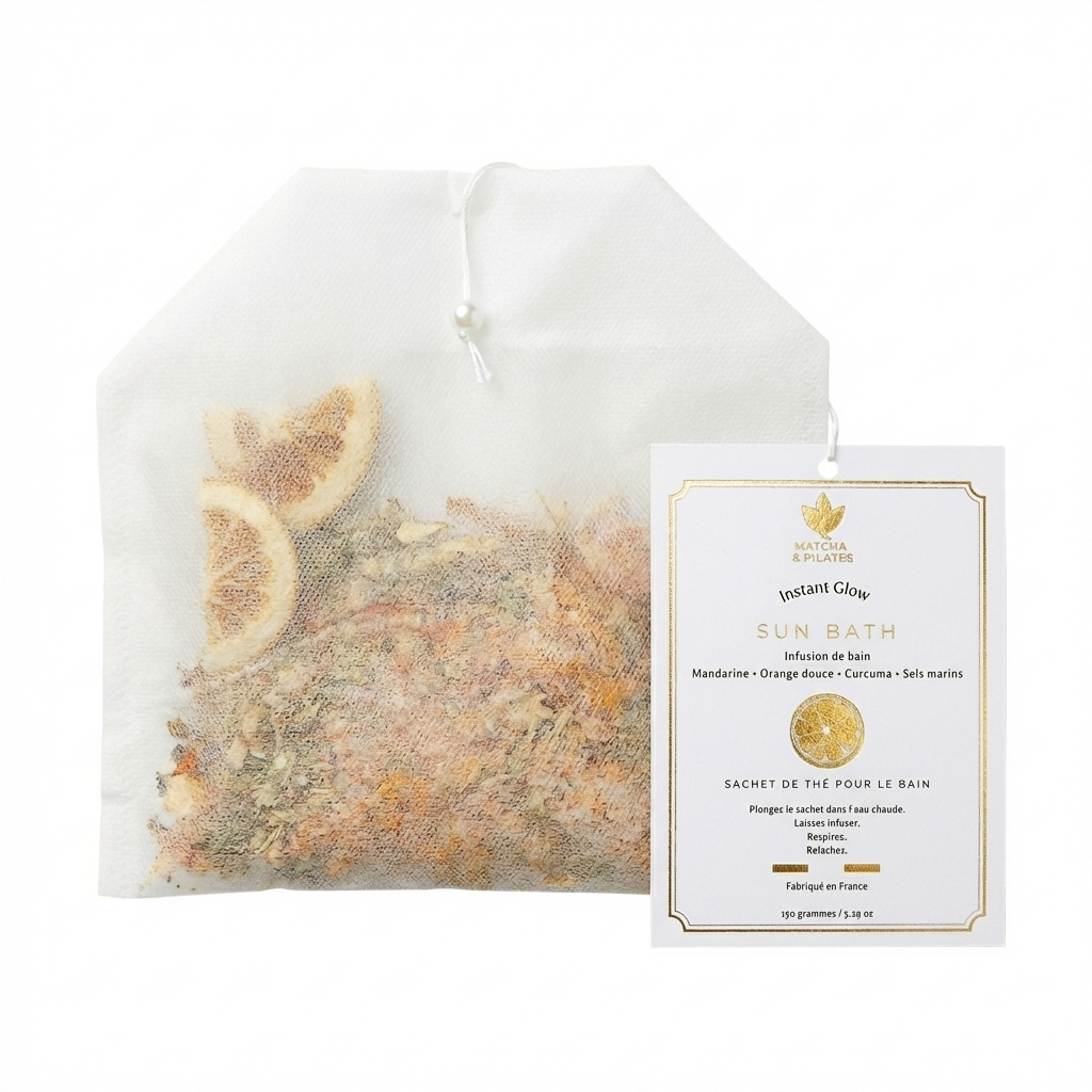 Sun Bath – Sachet de thé pour le bain fabriqué à la main | Made in France - Matcha and Pilates